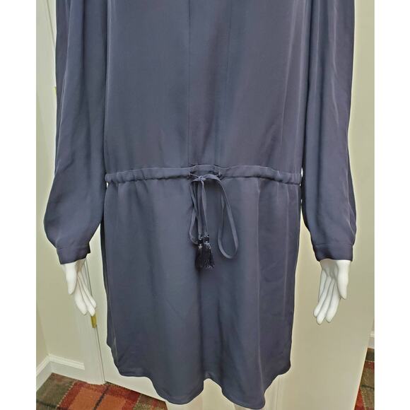 Rebecca Taylor Dress Size 8 Silk Drawstring Business Casual Office Work Career - Picture 3 of 13